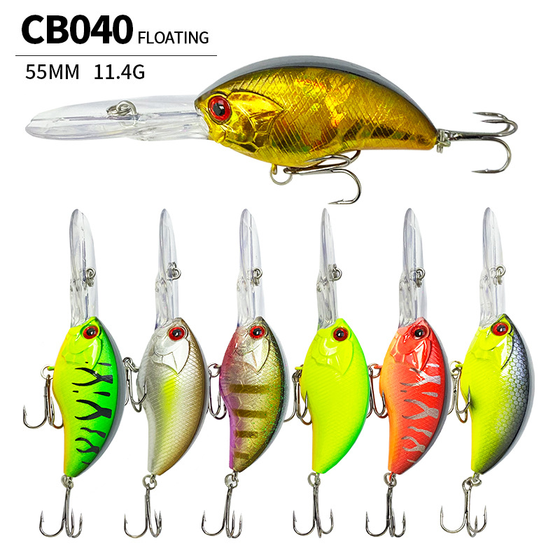 Fishing Boat Oar - 55MM 11.4G Crankbait Vissen Lokt Drijvende